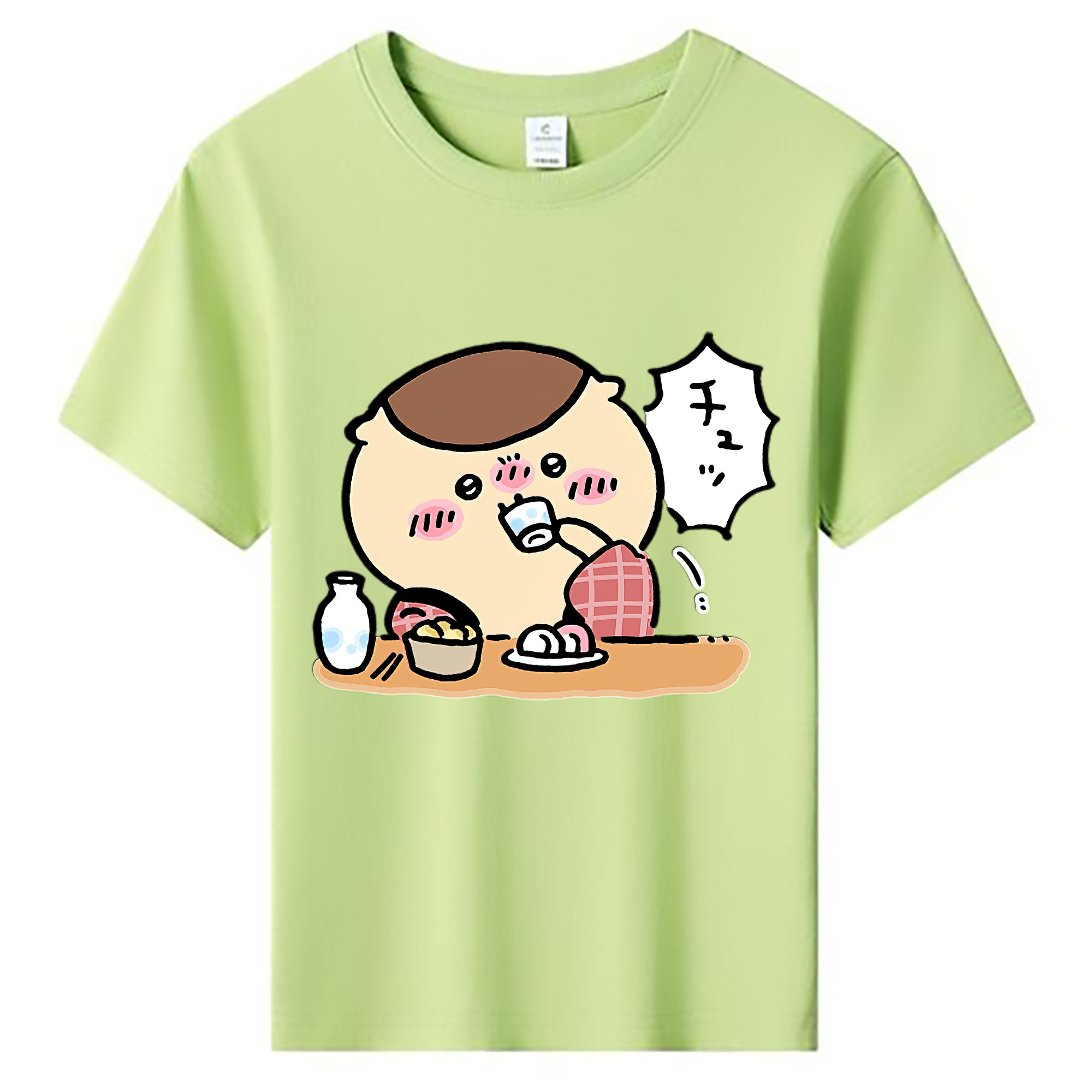 （画像用） ちいかわ くりまんじゅう Chii-kawa kuri manjū 綿100％キッズTシャツ（フロントプリント）